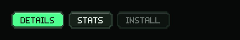 PixelButtonStyle: Prominent, normal and disabled; the bevel swaps when pressed