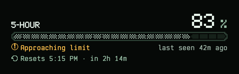 PixelLimitRow: Stale: dithered bar, last seen
