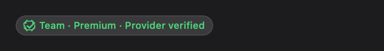 PlanPill: Provider verified (dark)