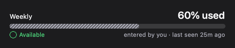 QuotaProgress: Manual snapshot (dark)