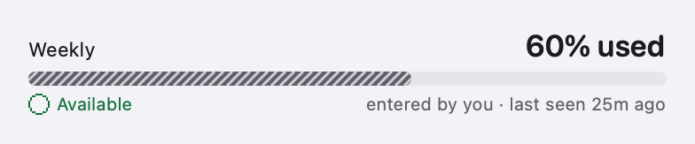 QuotaProgress: Manual snapshot (light)