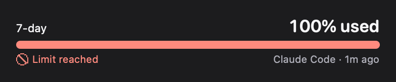 QuotaProgress: Limit reached (dark)