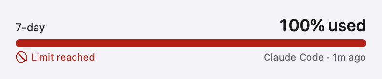 QuotaProgress: Limit reached (light)