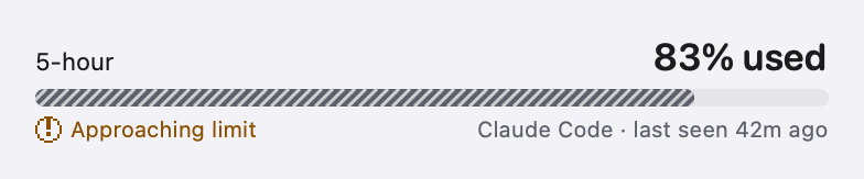 QuotaProgress: Stale: last reading 42 minutes ago (light)